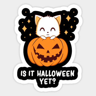 Halloween Cat Spooky Cute Kitten Kawaii Pumpkin Kitty Sticker